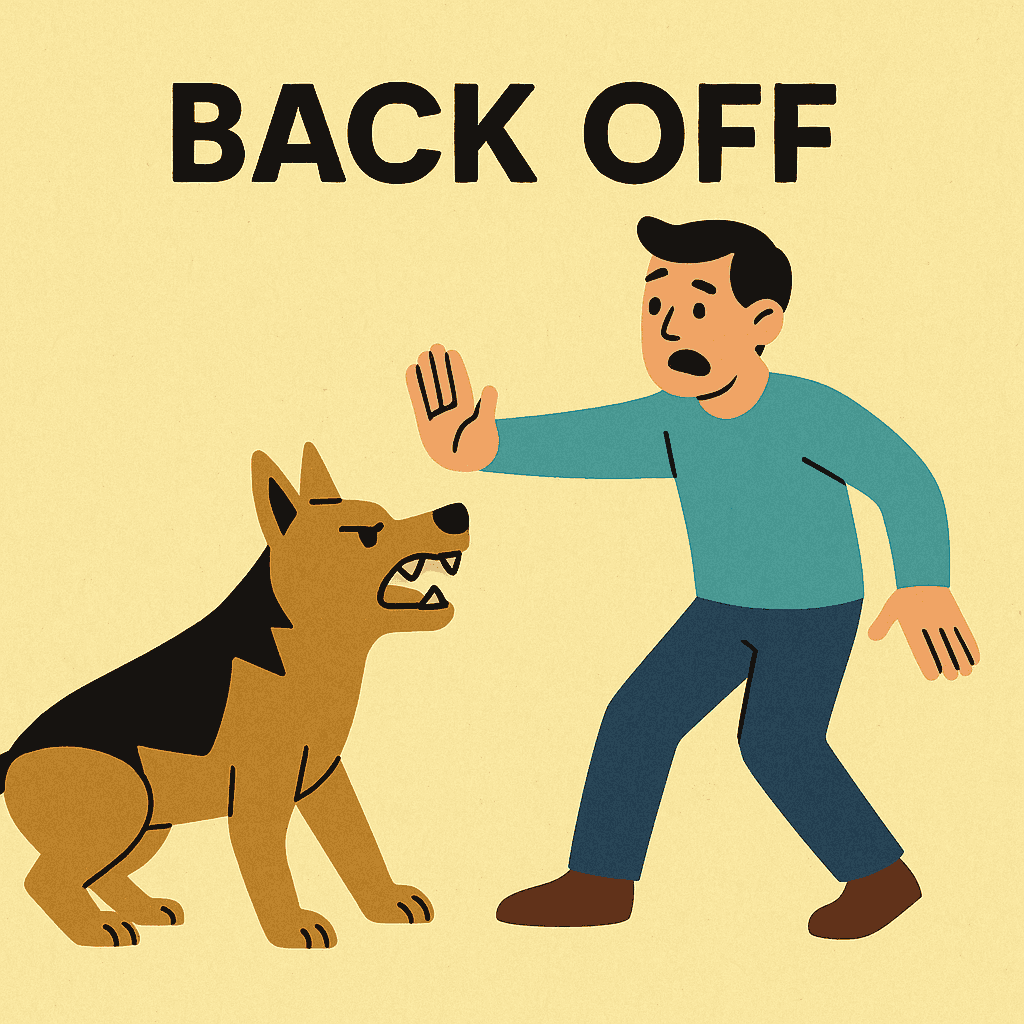 back off meaning and examples