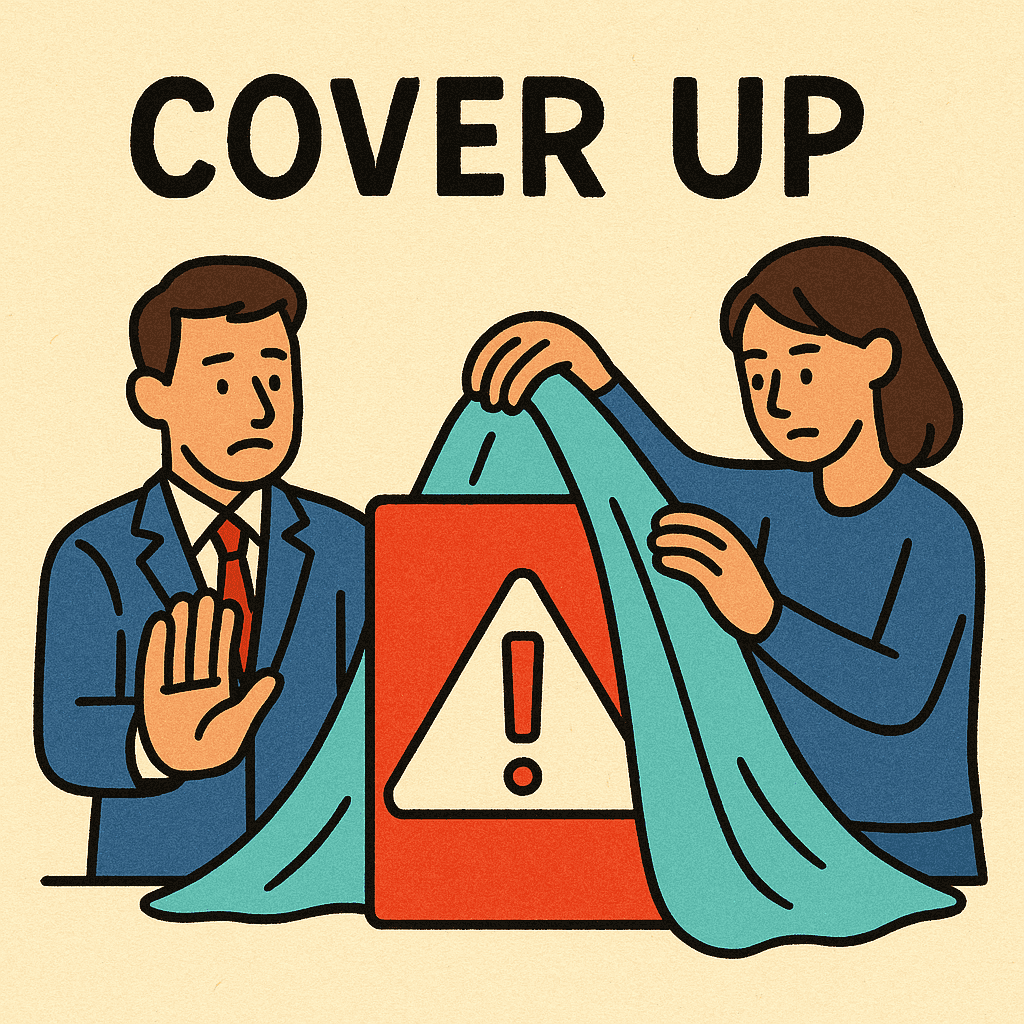 cover up meaning and examples thumbnail