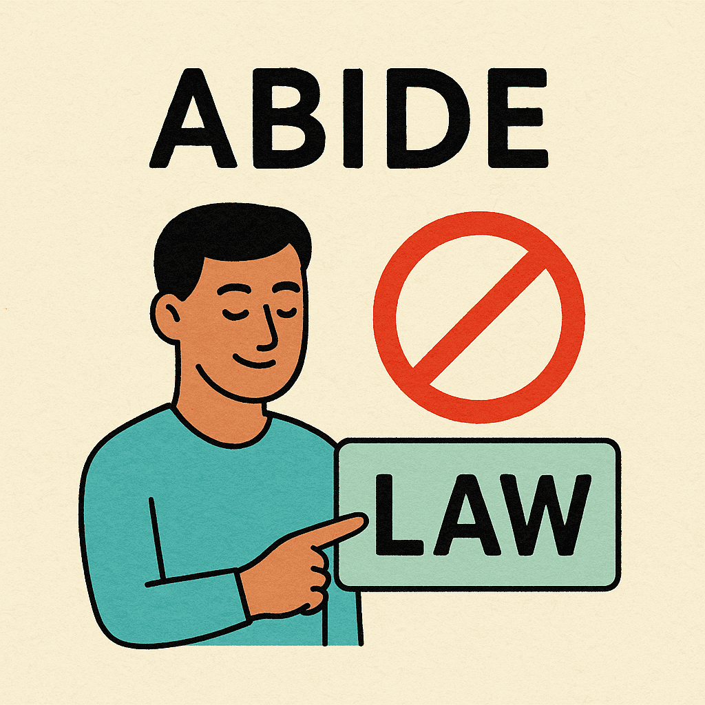 abide meaning and examples