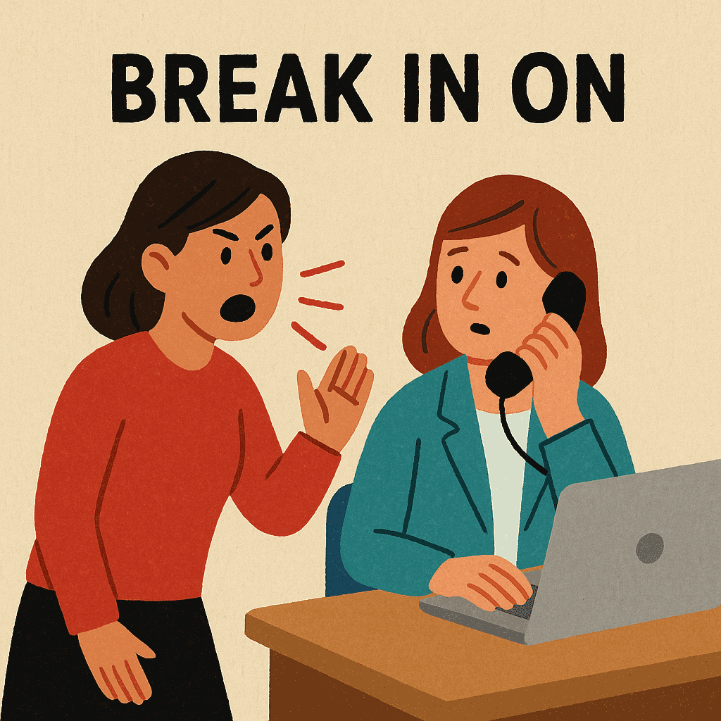 break in on meaning and examples thumbnail