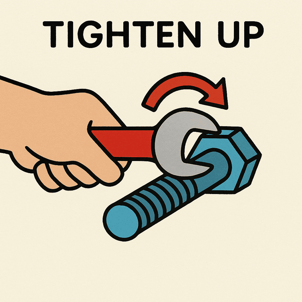 tighten up meaning and examples thumbnail
