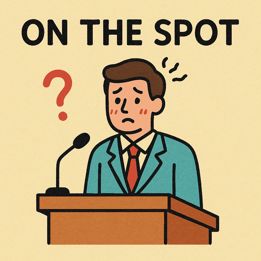 on the spot meaning and examples thumbnail