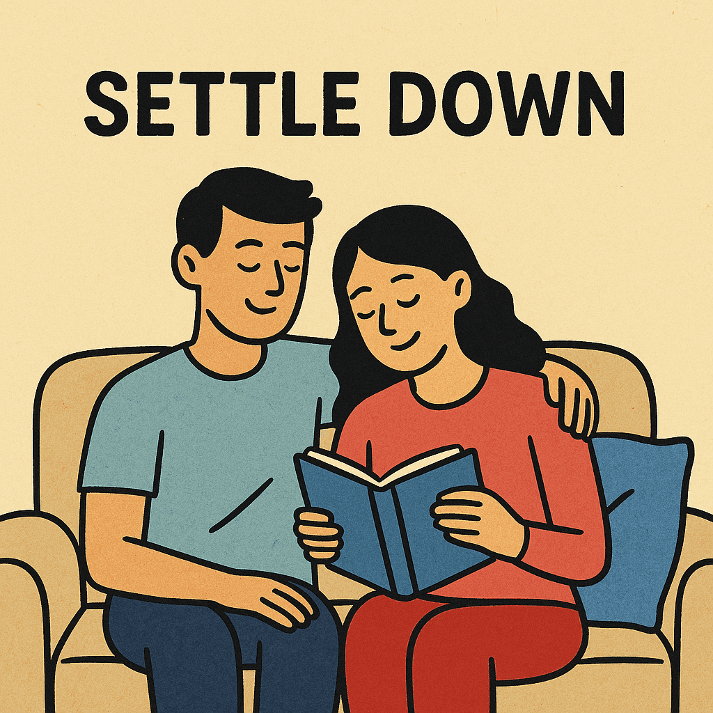 settle down meaning and examples thumbnail