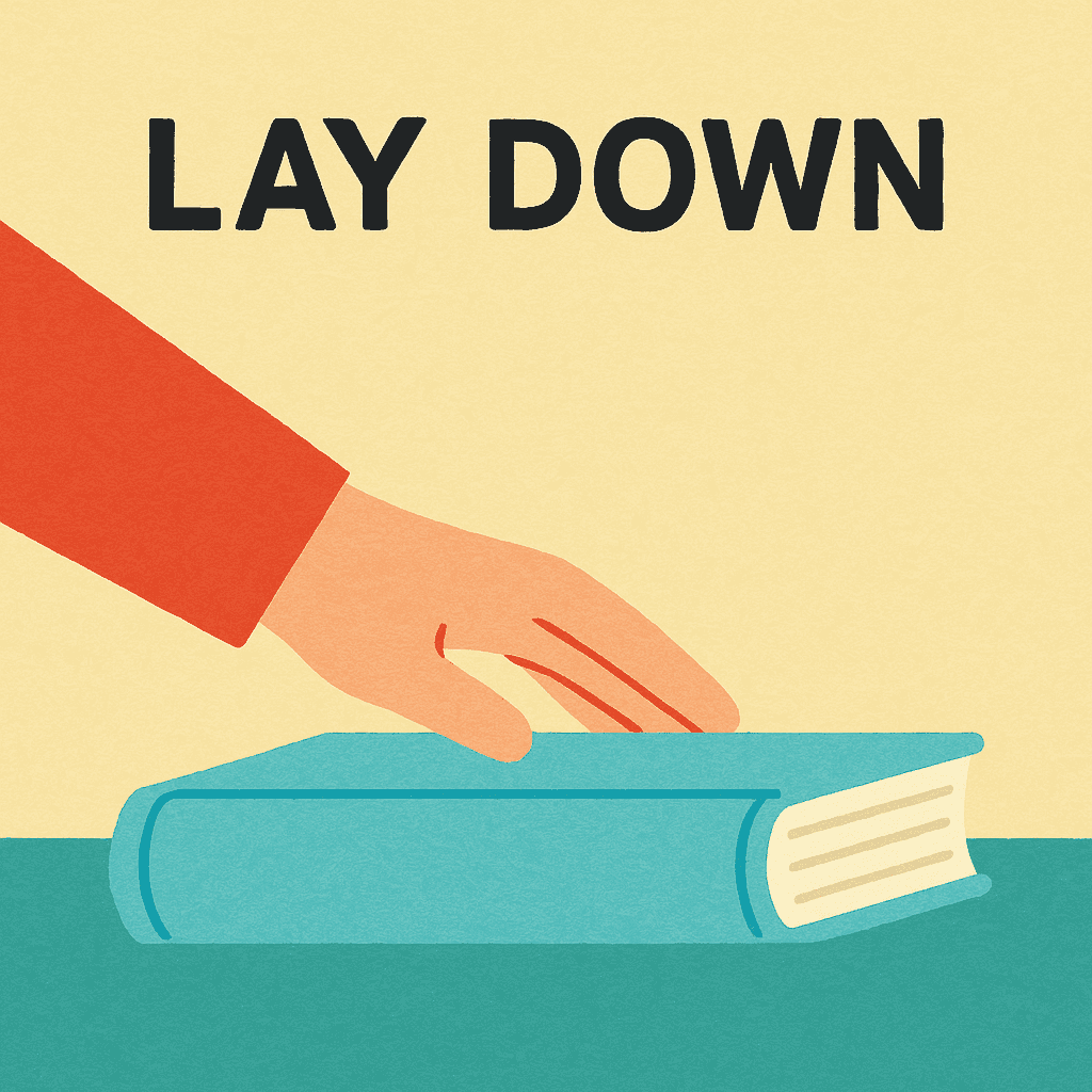 lay down meaning and examples thumbnail