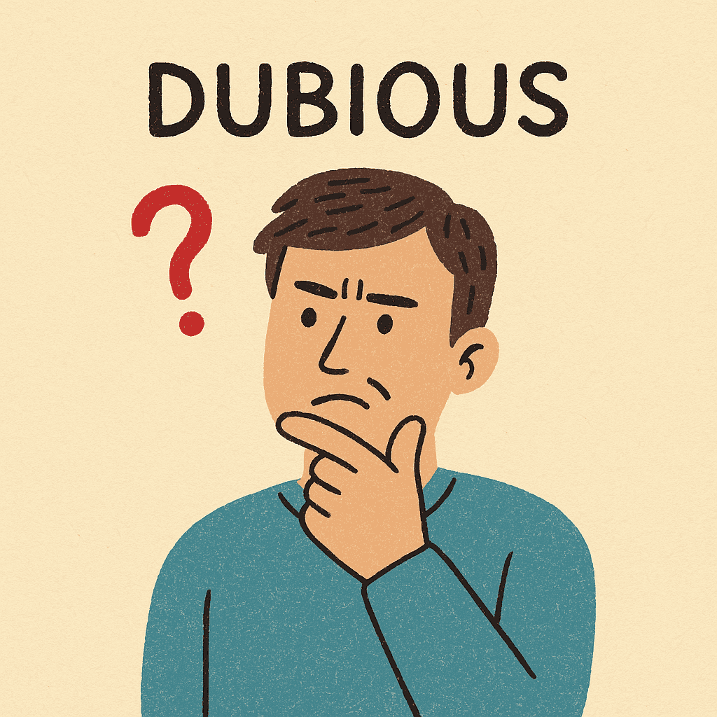 dubious meaning and examples